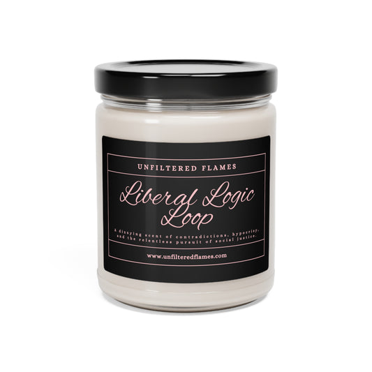 Liberal Logic Loop Scented Soy Candle, 9oz, Black