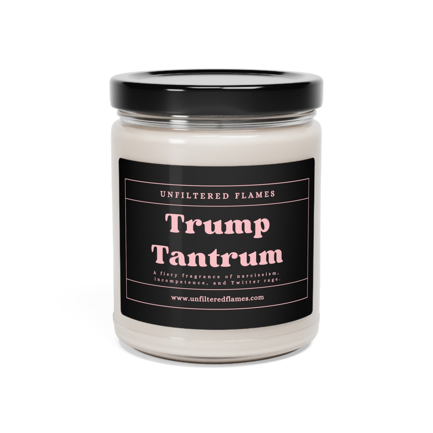 Trump Tantrum Scented Soy Candle, 9oz, Black