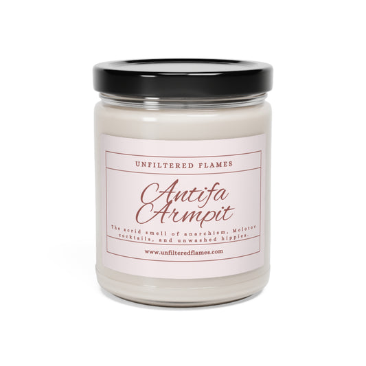 Antifa Armpit Scented Soy Candle, 9oz, Pink