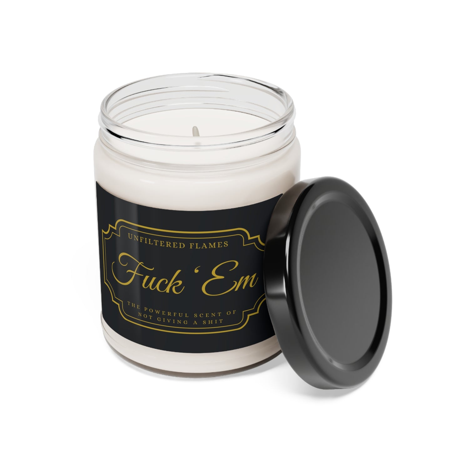 Fuck 'Em Scented Soy Candle, 9oz, Gold