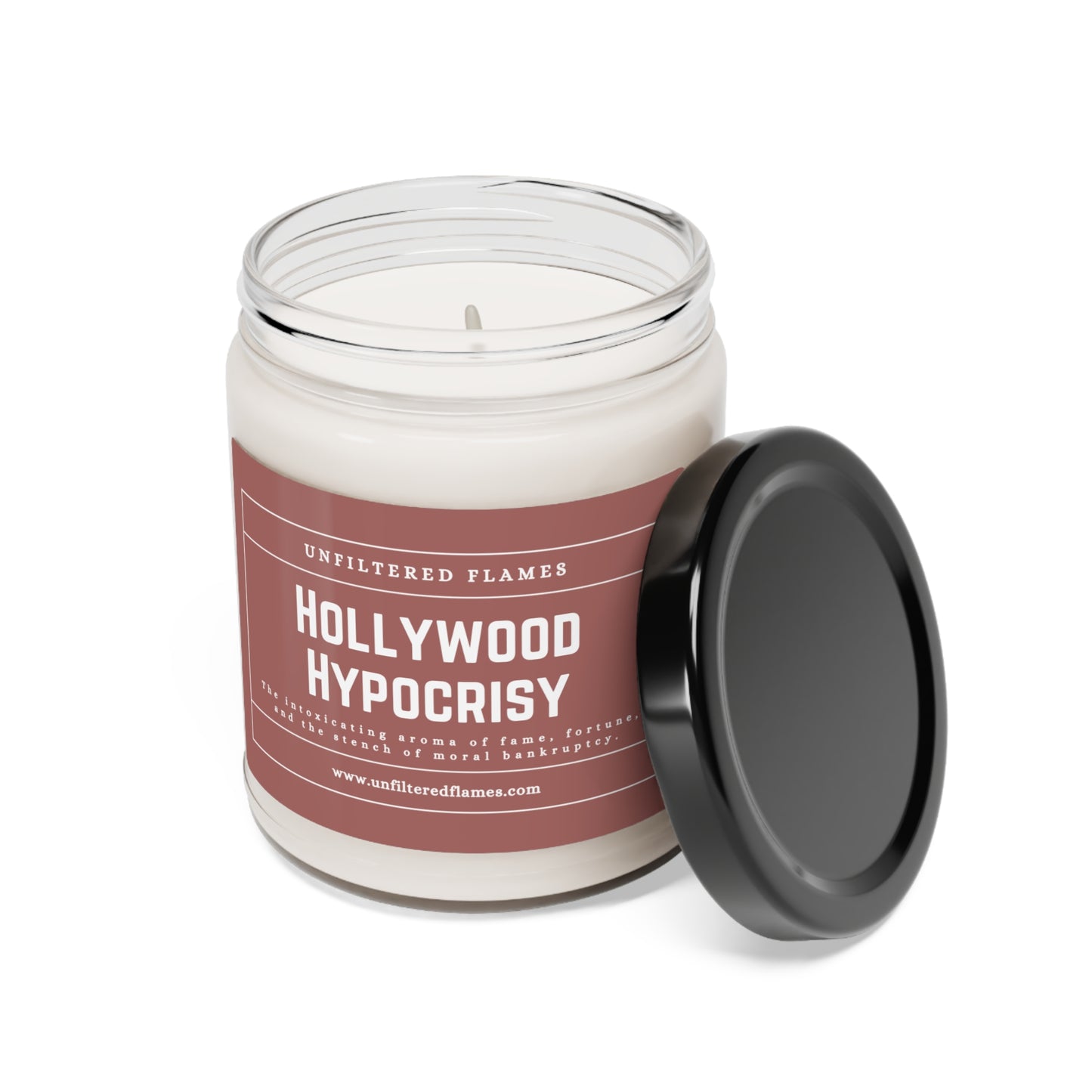 Hollywood Hypocisy Scented Soy Candle, 9oz, Pink