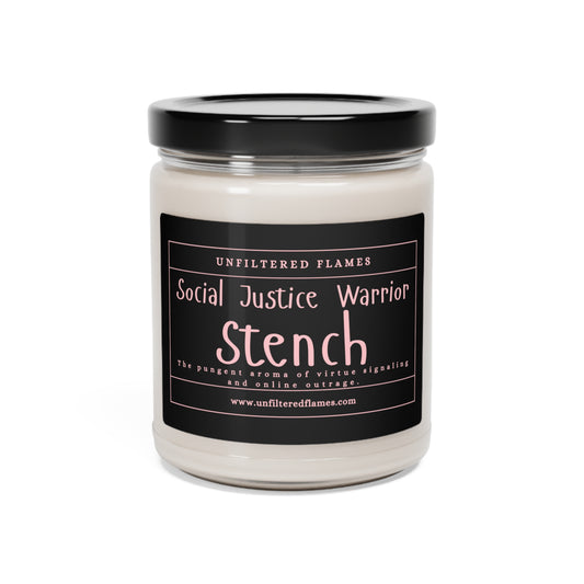 Social Justice Warrior Stench Scented Soy Candle, 9oz, Black