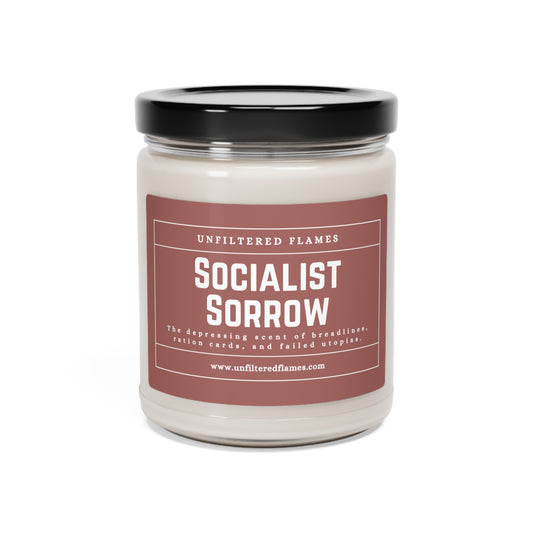 Socialist Sorrow Scented Soy Candle, 9oz, Pink