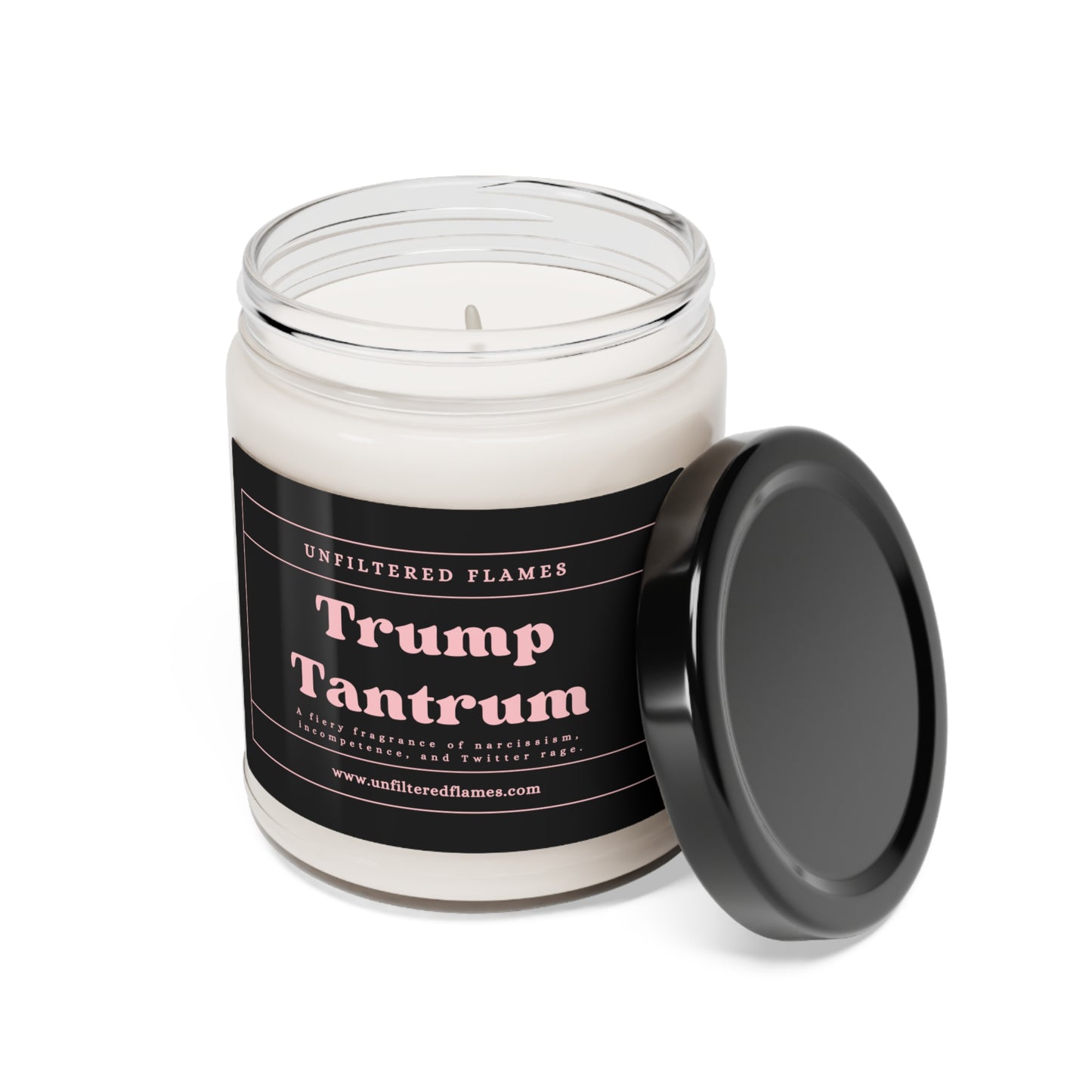 Trump Tantrum Scented Soy Candle, 9oz, Black