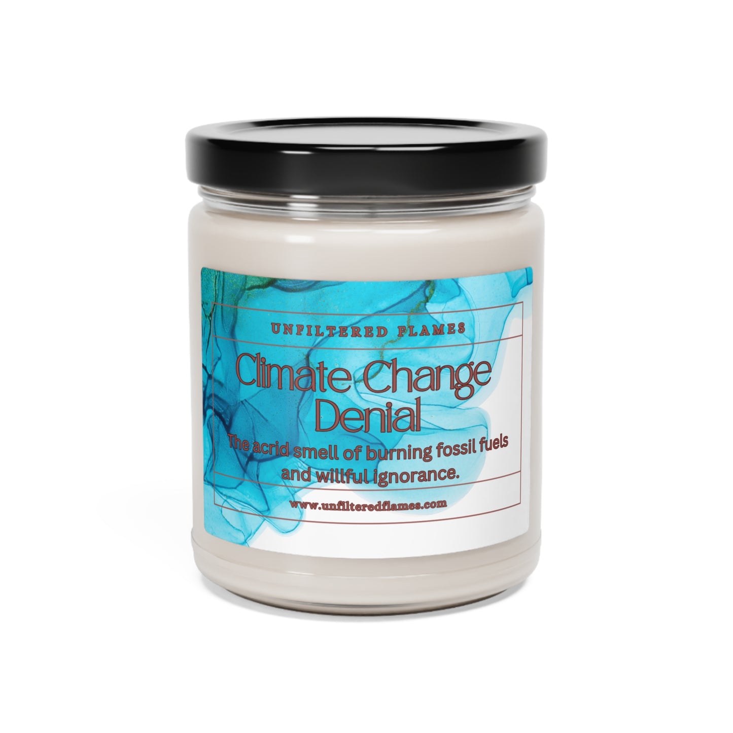 Climate Change Denial Scented Soy Candle, 9oz, Water